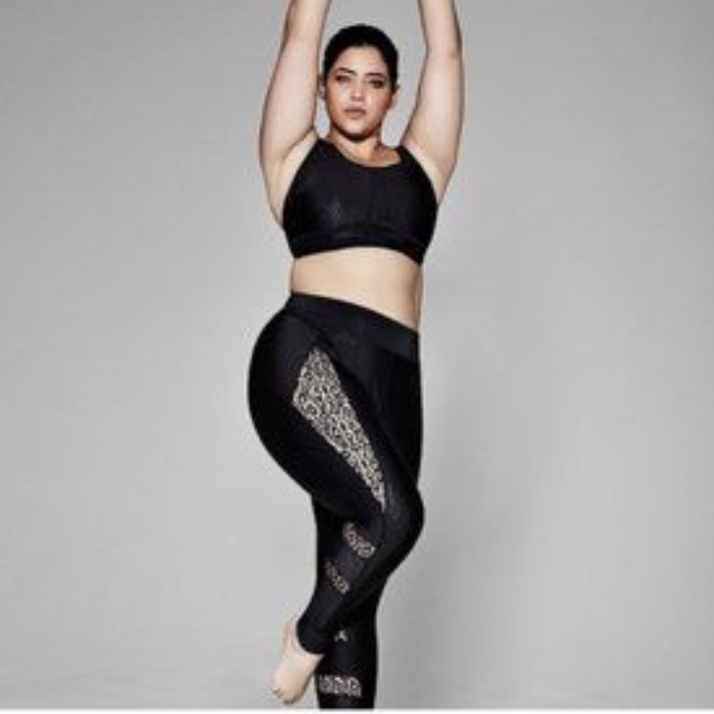 Sophie Theallet For Cacique Black Leopard Print Leggings Size 18/20